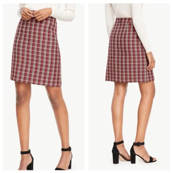 Ann Taylor A Line Jacquard‎ Skirt Petite Size 0 - Picture 6 of 8